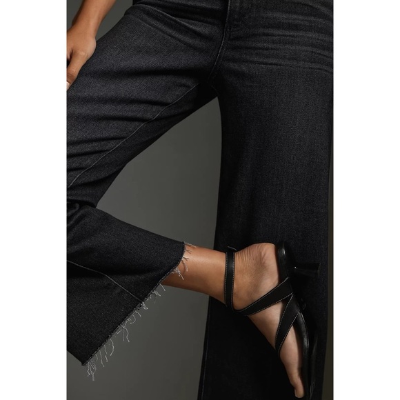 NWT Paige Anessa Wide Leg Ankle Jeans Black Lotus 31 - Picture 13 of 15